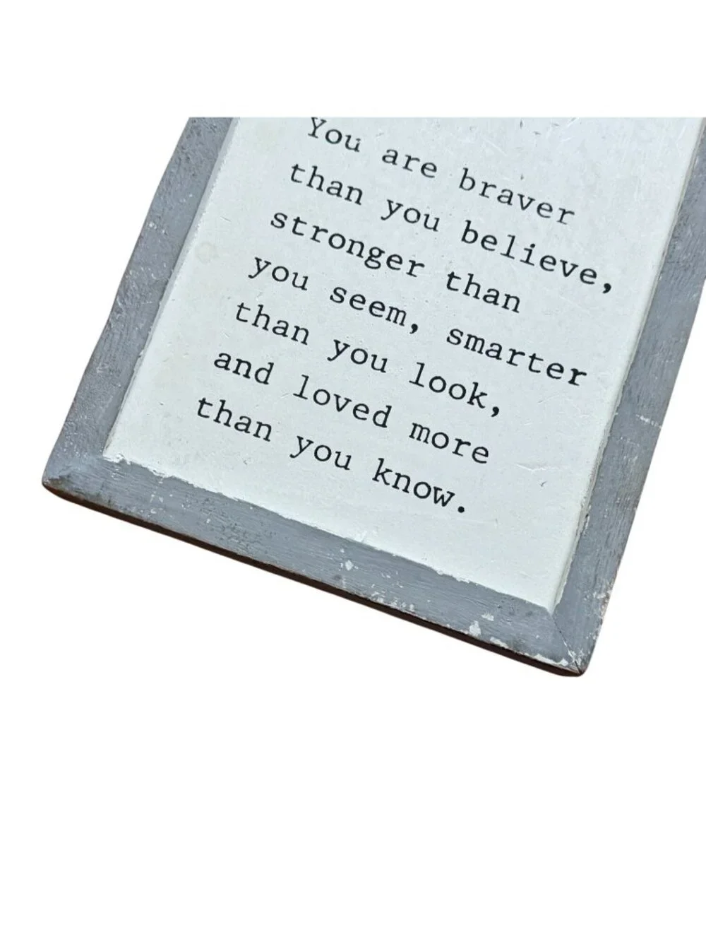Mud Pie Inspirational Quote Wooden Sign 11 in x 7in x1in-USed